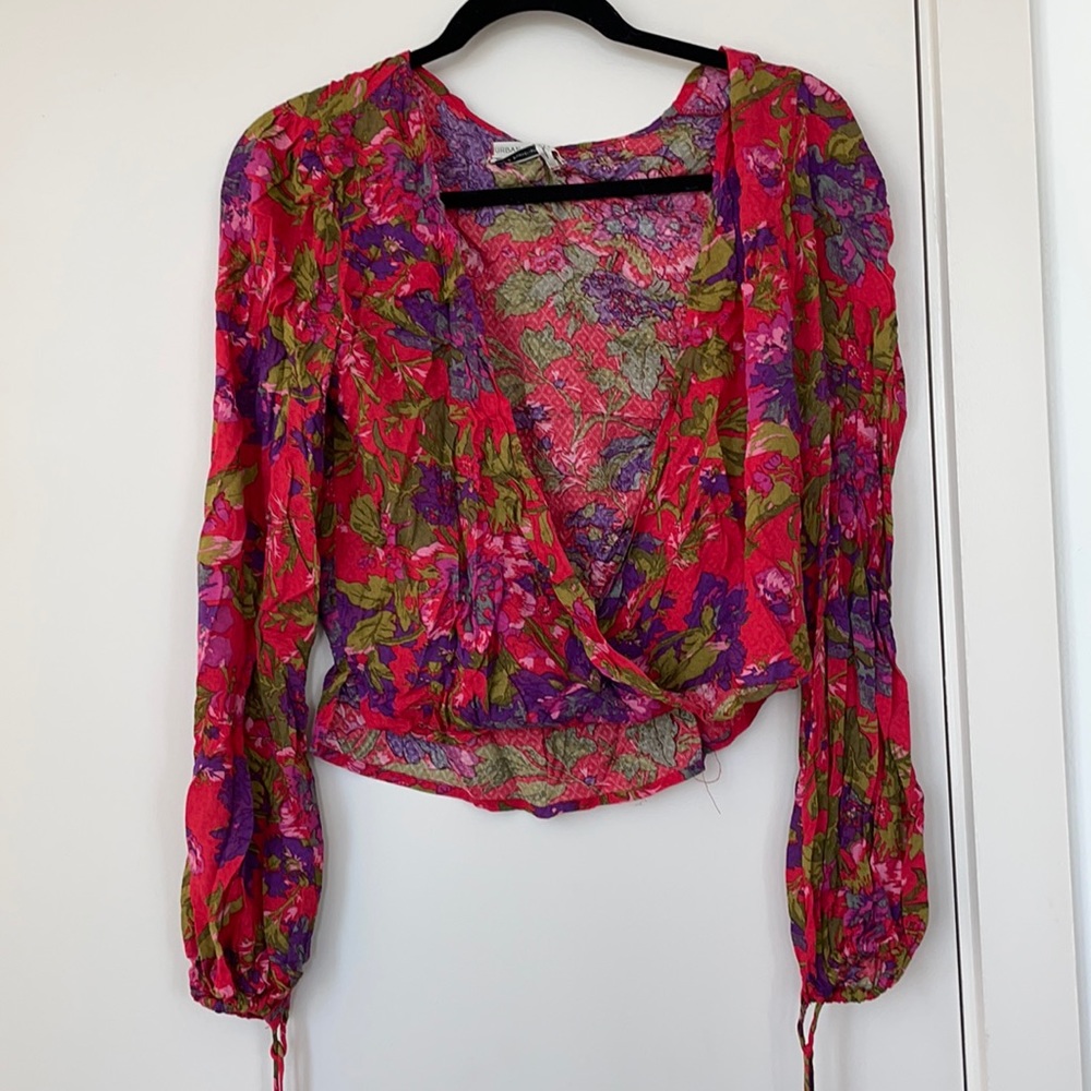 Long sleeved floral shirt